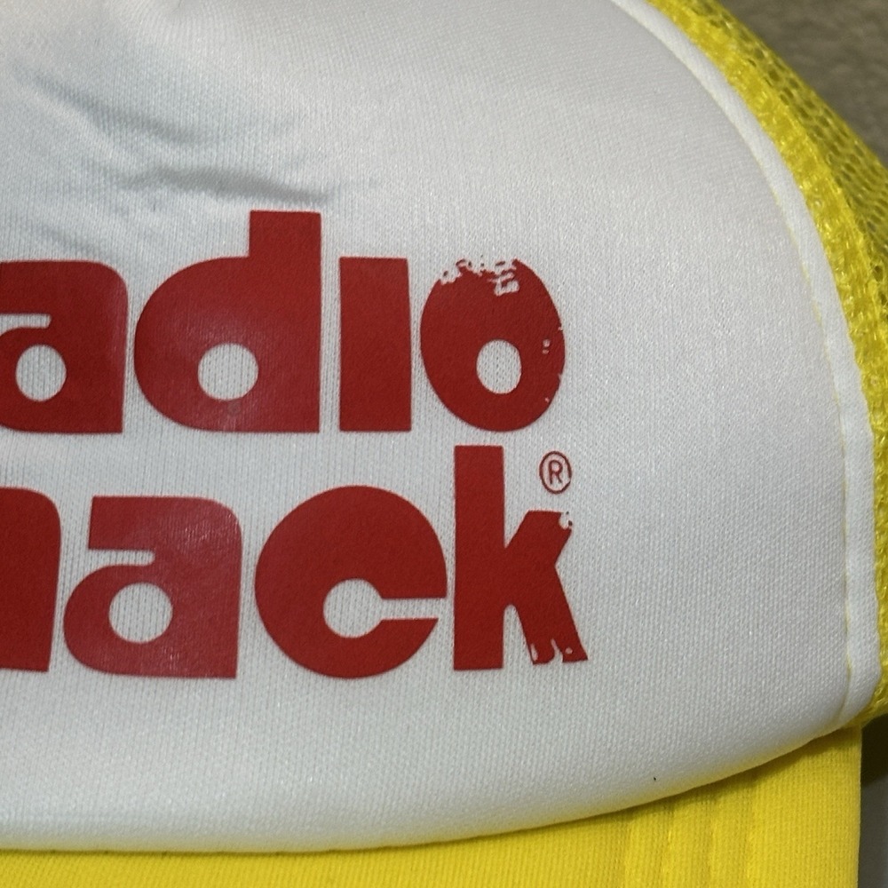 Radio Shack Trucker Hat Yellow Snapback Ball Cap Unisex Nostalgia Store Fun Gift - Picture 8 of 10